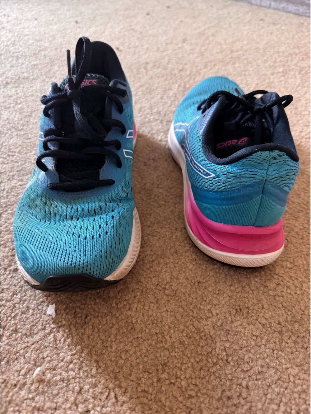 ASICS GEL-Excite 8 Women’s Size 8 Blue Pink Running Shoes 1012A916
